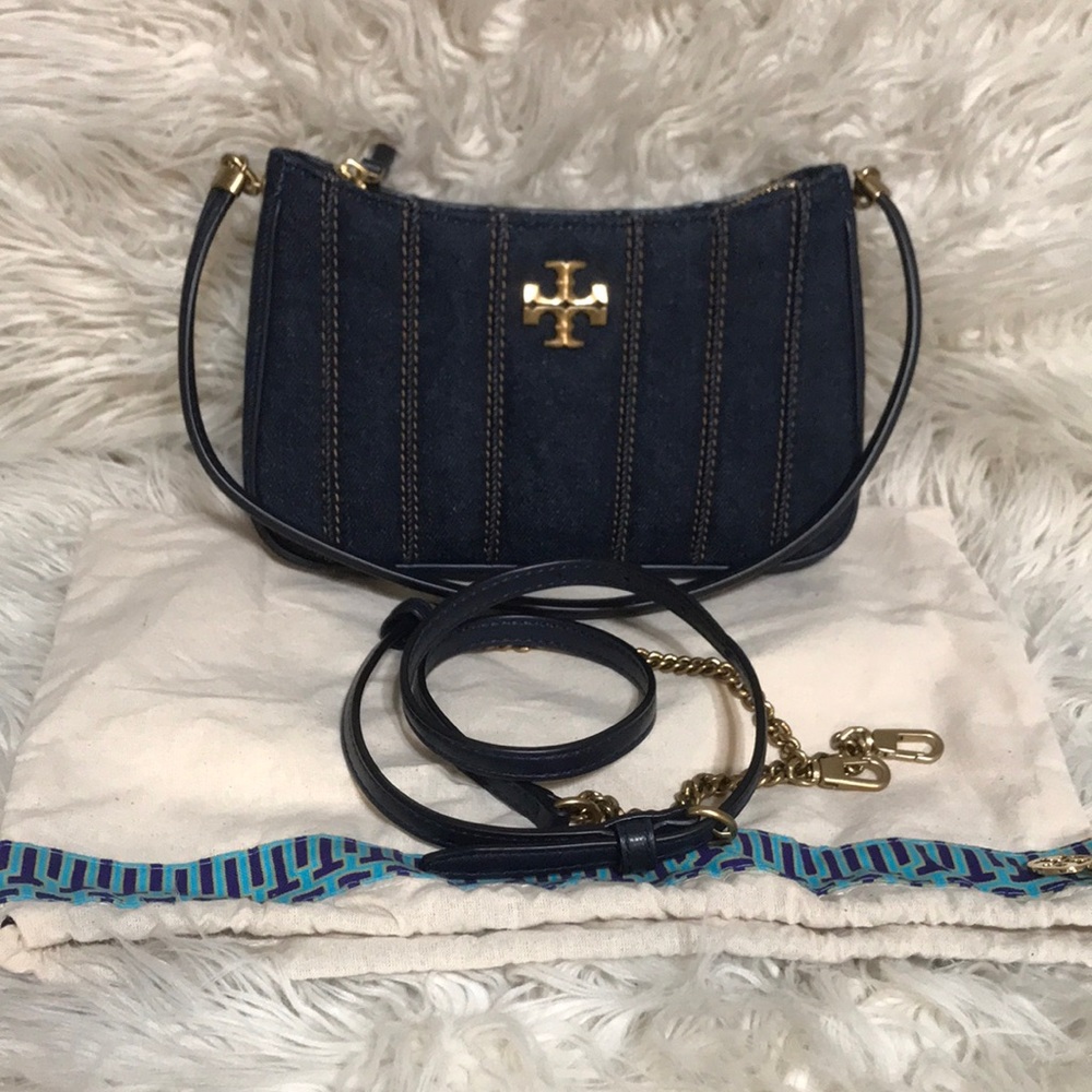 Firm💕💕💕💕Authentic Tory Burch kira denim bag